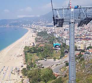 Die neue Seilbahn in Alanya zur Burg 