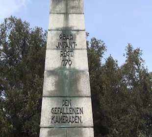 Denkmal 9. Badisches Infanterie Regiment 170 
