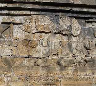 Relief am Borobudur