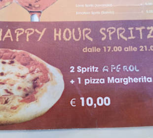 Hinweis Happy Hour