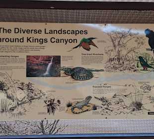 Landschafts-Infos am Eingang des Kings Canyon