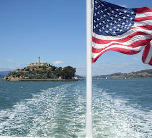 Auf dem Rückweg mit Blick auf die Insel