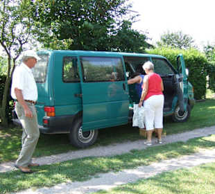 Abfahrt zur Rundfahrt Geiseltalsee