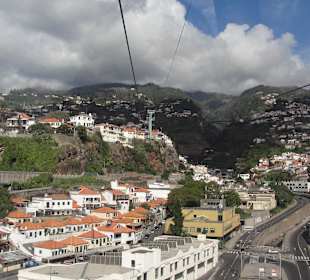 Вид из кабины фуникулер