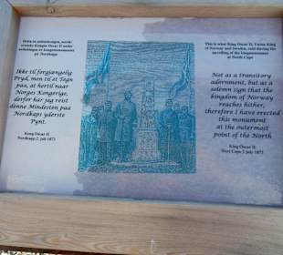 Tablica pamiatkowa - Przylądek Północny