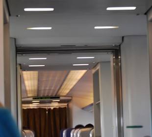 Der Fahrgastraum des Transrapid