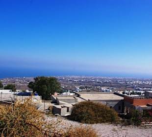 Santorin selbst im Bild Landschaft, Stadt