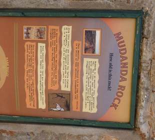 Hinweisschild Mudanda Rock