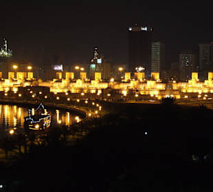 Blue Souk vom Balkon des Hotels Holiday Internatio