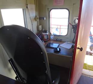 Von hier kann man den Zug rückwärts fahren