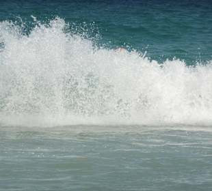 Hohe Wellen in Cala Millor