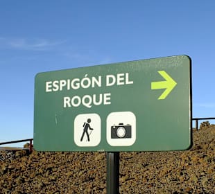 Wegweiser zu den Miradores