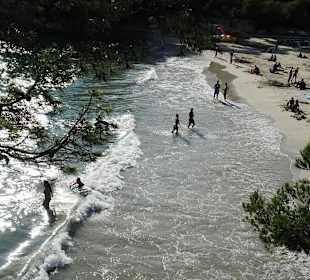 The beach from the hill