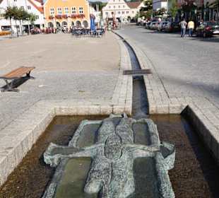 Wasserspiele am Marktplatz