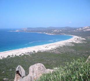 La baia vista dall'alto