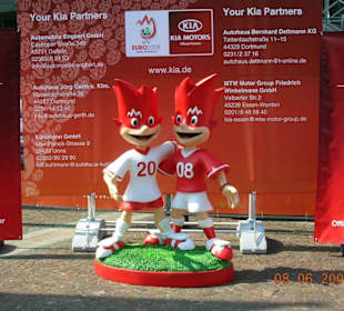 EM´08 Maskottchen auf dem Friedensplatz