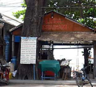 Blick vom Ausgang des Indigo Hotels