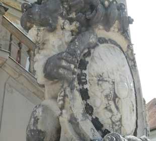 Blick vom Schlosspark zum Schloss Nymphenburg