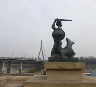 Blick auf Seejungfer und Świętokrzyski Brücke