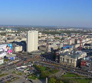 Widok z pałacu kultury