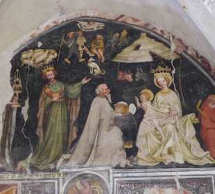 Prachtvolle Fresken im Kreuzgang Dom Brixen