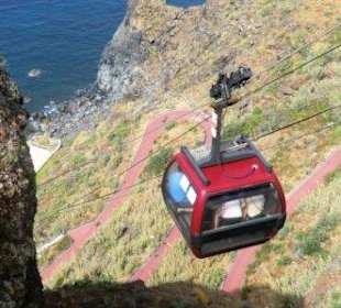 Seilbahn zum Strand von Garajau