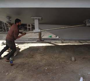 Einbau der Schraubenwelle