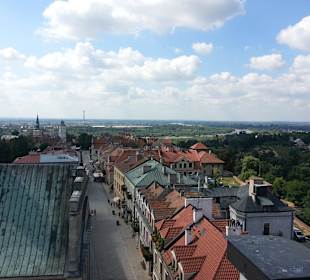 Widok z wieży widokowej Bramy Opatowskiej