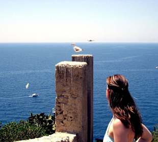 Ausblick von der Insel vor Benidorm