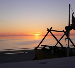 Sonnenuntergang mit Pirat