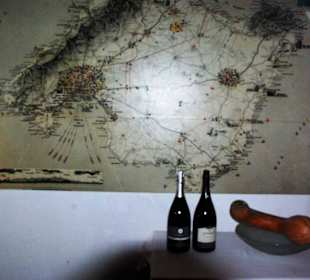 Karte von Malle an der Wand