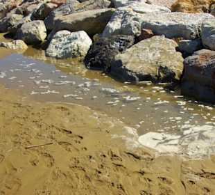 Vom Meer durchgedrückt