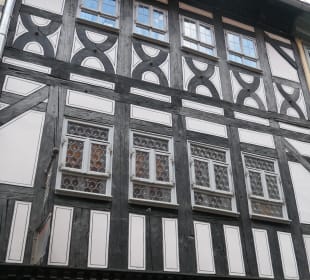 Auf der Krämerbrücke von Erfurt
