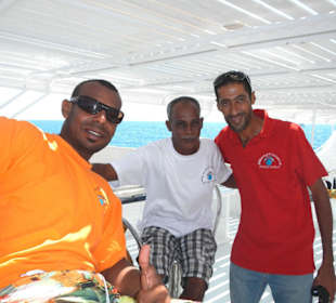 V.l.n.r. Amr, der Käpt`n, Mohamed