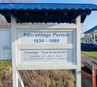 Hinweis an der Peene