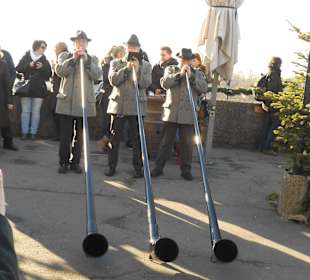 Alphornbläser auf der Burg