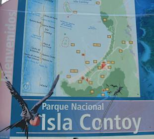 Karte vom Park auf Contoy