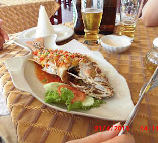 Bei Mister Jo, lecker Fisch essen 