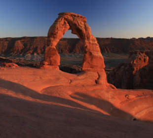 Delicate Arch im Sonnenuntergang