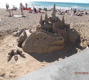 So sah es mitte Oktober am Strand aus. Siehe Datum