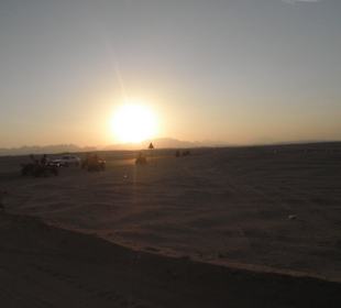 Rückfahrt bei Sonnenuntergang