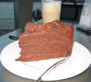 Schokotorte im Schokoladenmuseumscafe