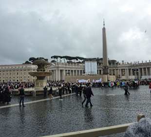 Petersplatz bei Regen