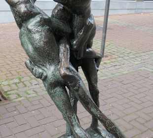 Plastik Reiterringkampf in der Kockerellstraße