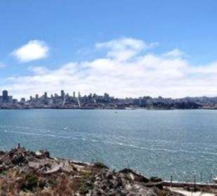 Blick von Alcatraz auf  San Francisco