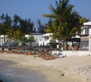 Liegen am Strand