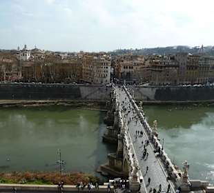 Blick von Engelsburg mit Tiber