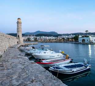 Altstadt in Rethymno - Leuchtturm am Abend