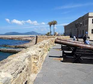 Auf der Stadtmauer von Alghero
