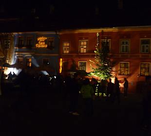 Altstadt schön beleuchtet nachts